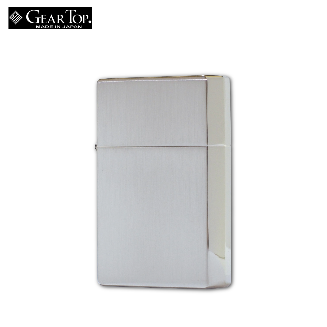 GEAR TOP GT1-02 Nickel Satin Oil Lighter | GT-ARM Made in Japan