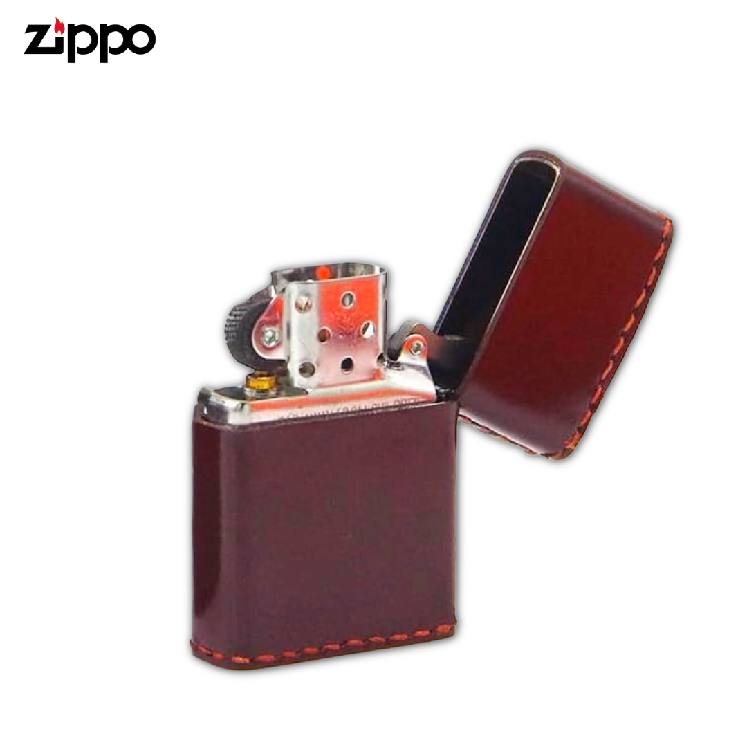 Orobianco ORZ-030BR 30th Anniversary Brown Leather-Wrapped Zippo Lighter