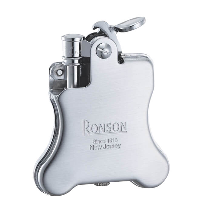 RONSON オイルライター バンジョーロゴステッカー付き 真鍮サテン