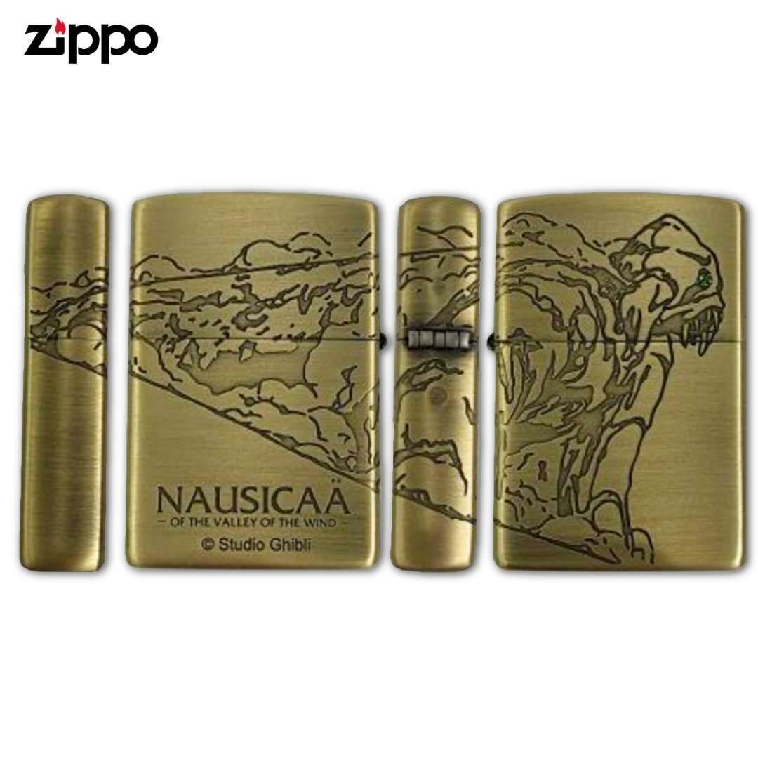 Studio Ghibli ZIPPO NZ-33 Nausicaä Giant Warrior Lighter – Antique Brass Swarovski Anime Collectible