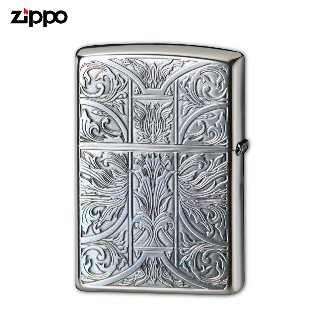 ZIPPO CREST 2SI-LEVIATHAN Leviathan Silver Lighter – Mythical Sea Demon Emblem Windproof Zippo