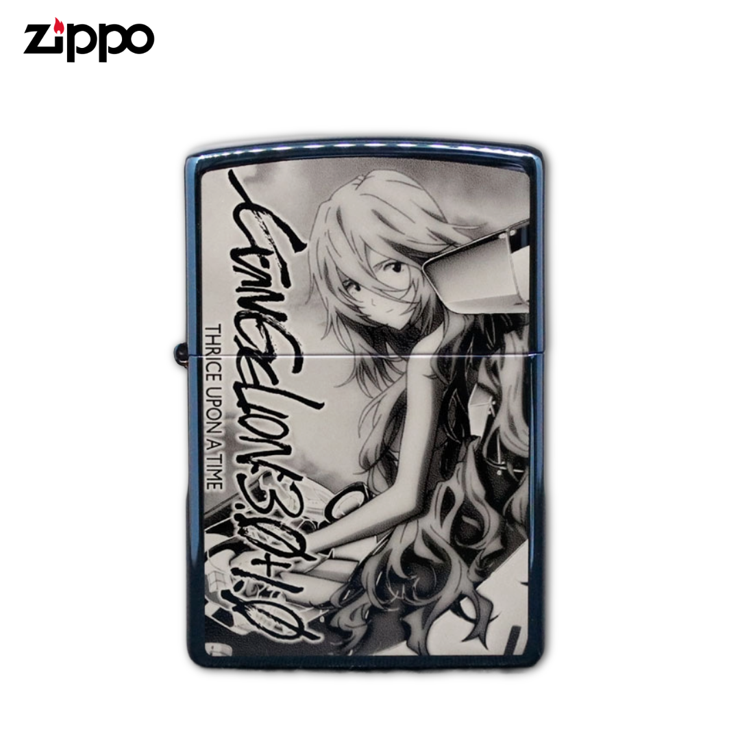 ZIPPO Shin Evangelion Rei Ayanami Long Hair – EVANGELION STORE Limited Edition Blue Titanium Lighter