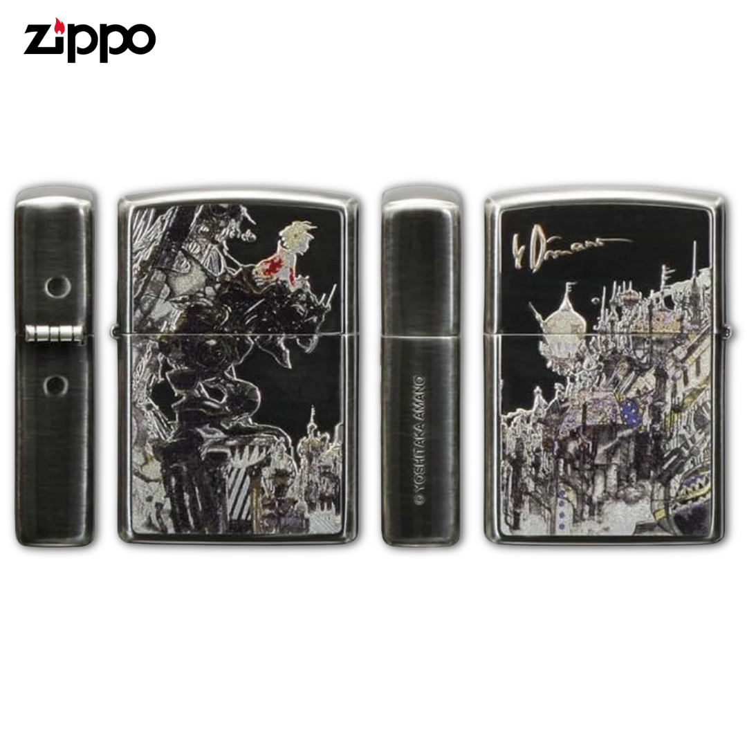 ZIPPO 天野喜孝 F-6 銀メッキエッチングオイルライター 80221