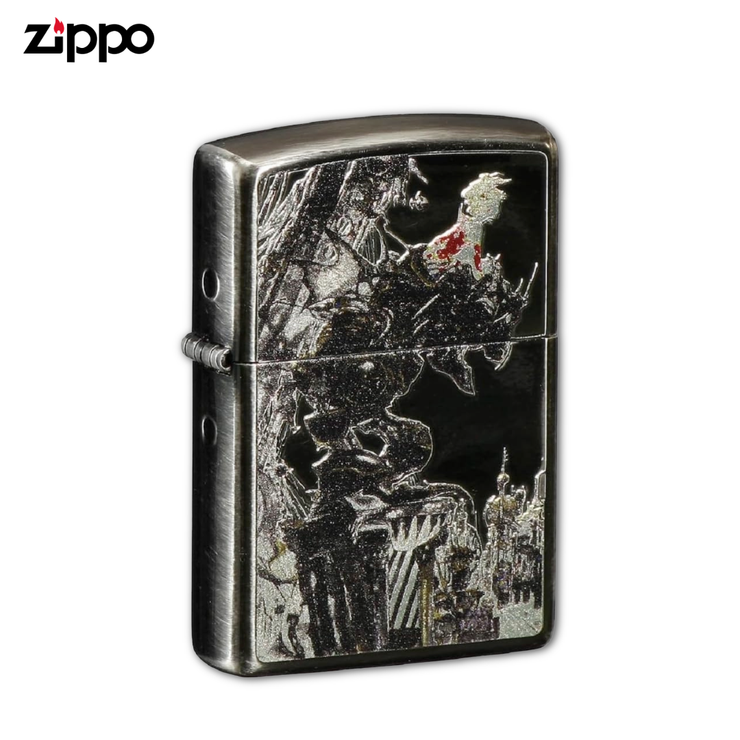 ZIPPO Yoshitaka Amano F-6 City Silver Plated Etching Oil Lighter 80221