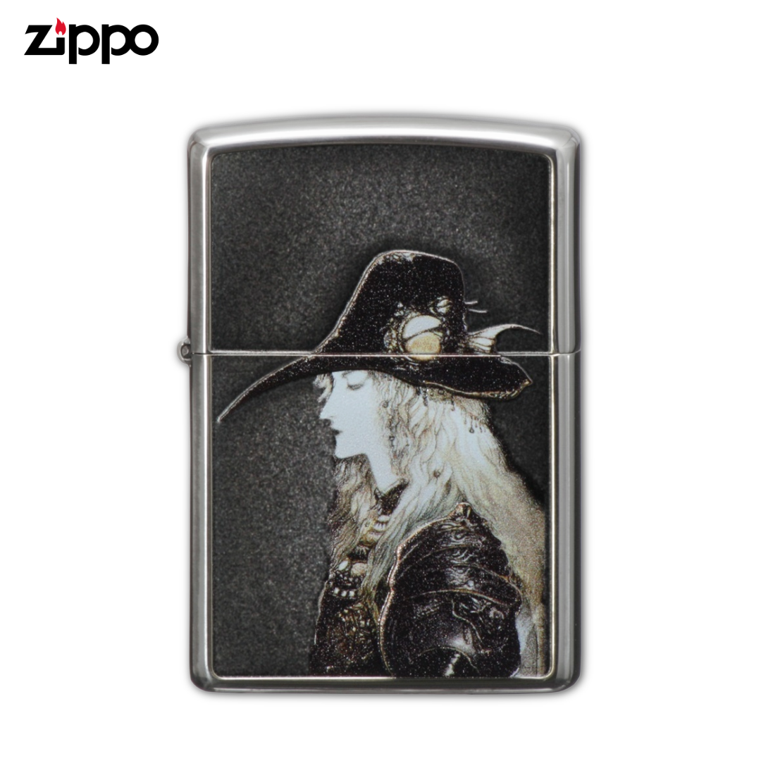 ZIPPO Yoshitaka Amano Vampire Hunter D Silver Plated Etched Oil Lighter 80226