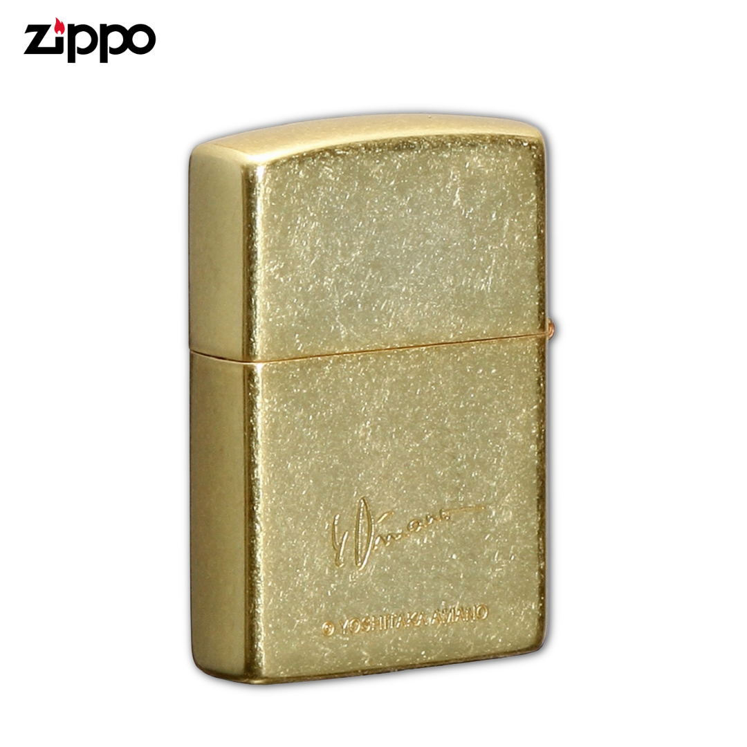 ZIPPO Yoshitaka Amano Water Warrior F-10 Gold Plated Barrel Finish Oil Lighter 80222