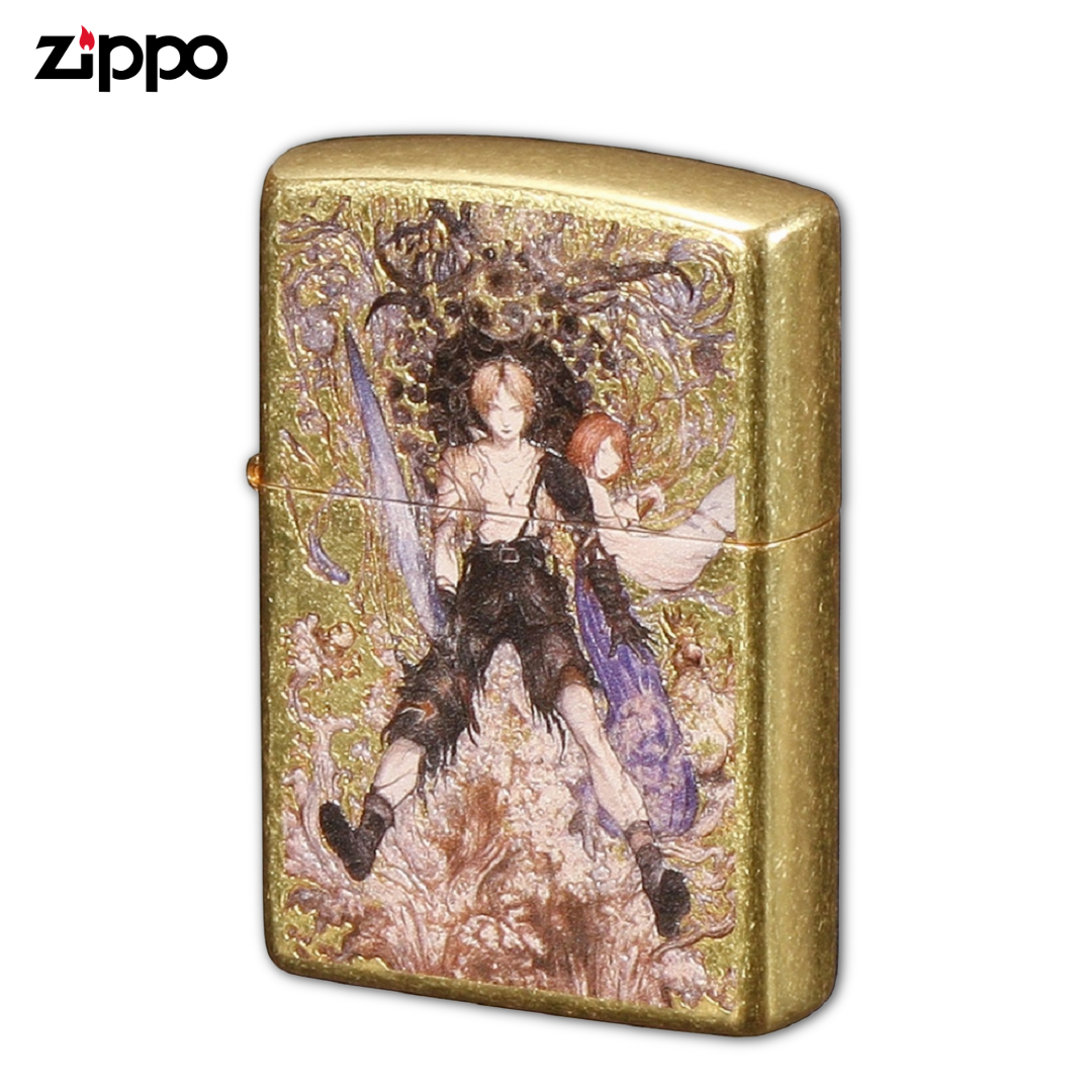ZIPPO Yoshitaka Amano Water Warrior F-10 Gold Plated Barrel Finish Oil Lighter 80222