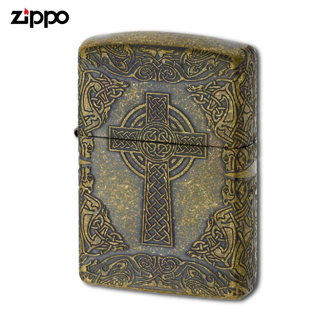 ZIPPO Armor Celtic Cross Celtic-CRS-BIB, Gold