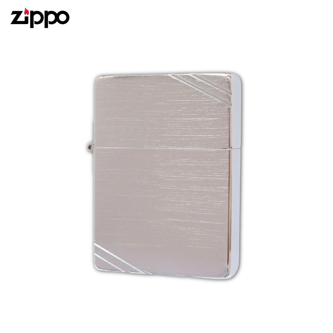 Zippo 1935 Replica Lighter | Diagonal Lines & External 3-Barrel Hinge