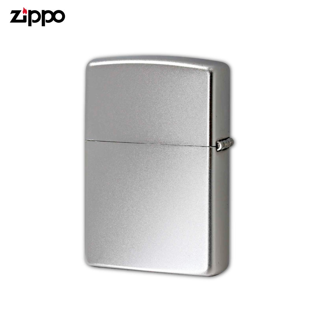 Zippo 205 Satin Chrome Lighter | Soft Brushed Sand Finish