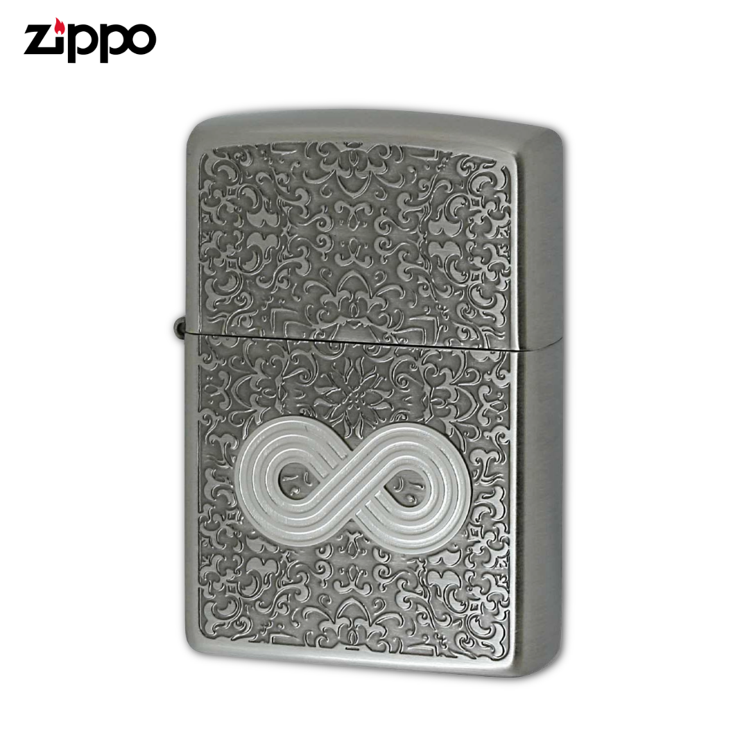 Zippo インフィニティ アンティークニッケルライター – 日本彫刻 防風 コレクターズジッポー