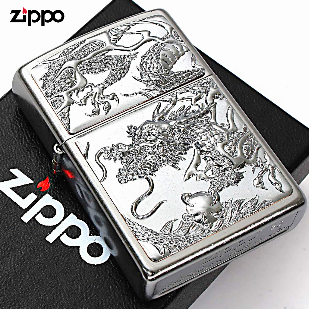 Zippo Z3D-DR NI 3D Dragon Electroformed Plate Lighter | Street Chrome 207