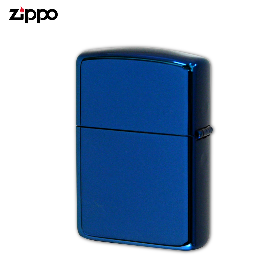 Zippo Armor Titanium Blue Lighter 16-BLTT – Blue Titanium Coated Armor Case Windproof Zippo Made in USA