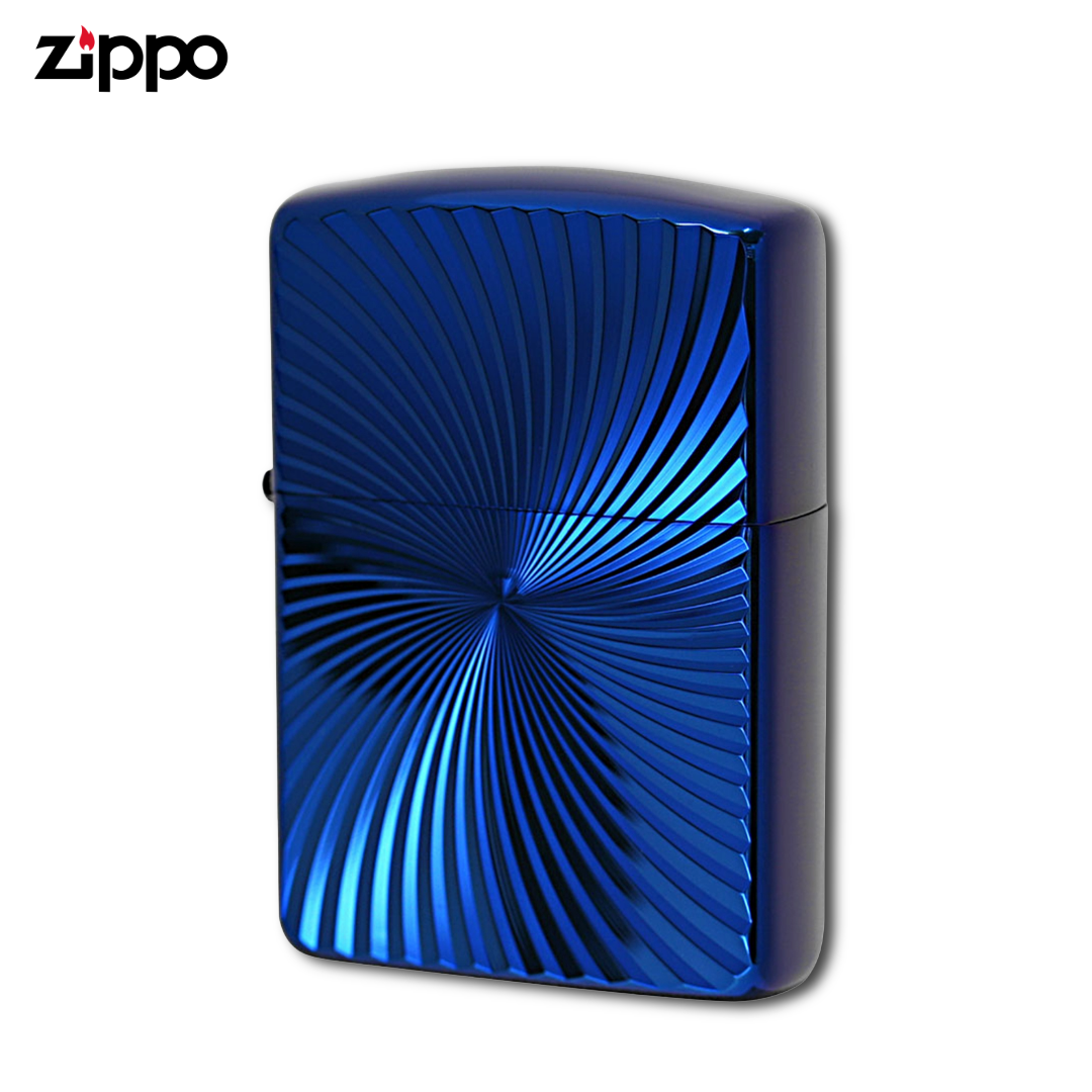Zippo アーマー ウェーブ ブルー チタン ライター 62TIBL-WAVE – 両面 