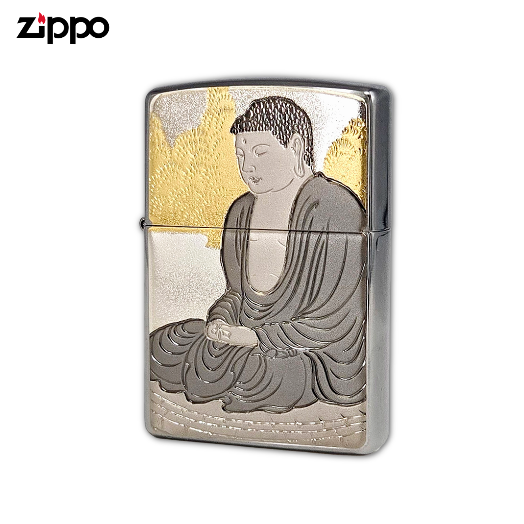Zippo Great Buddha Japanese Lighter | Electroformed Copper Plate Design