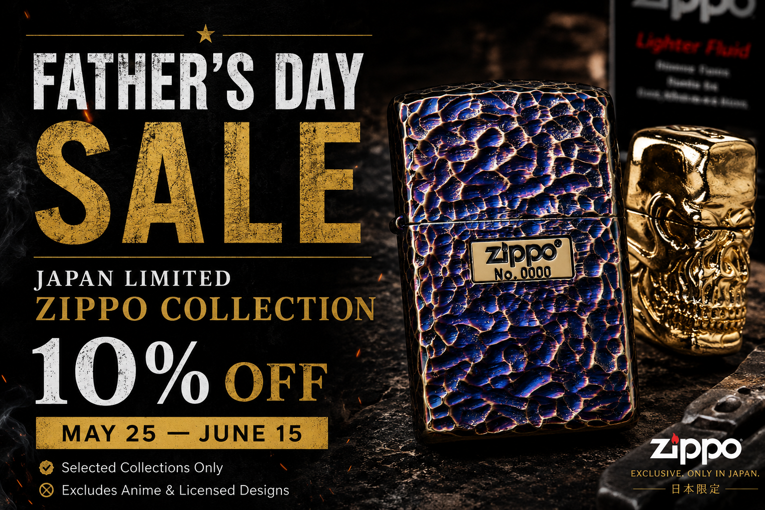 Father's Day Sale 2026 – 10% Off Japan Limited Zippo Collection