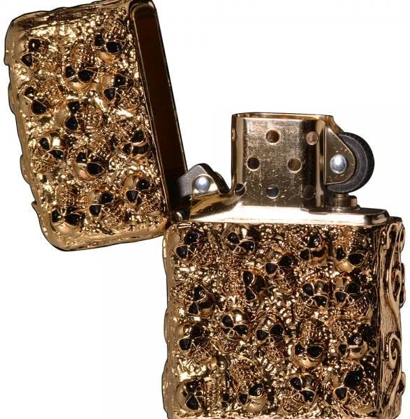 スカルジャケットGI　zippo Zippo スカル ジャケット GI ゴールド