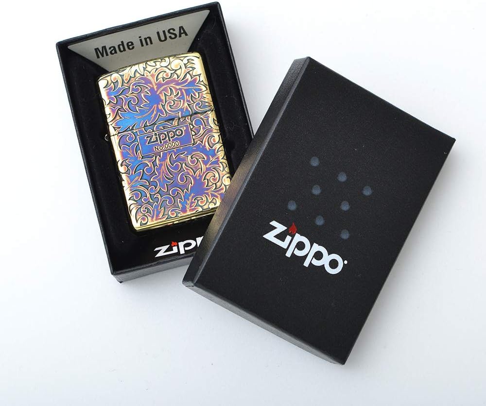 ZIPPO ライター ゴールド 唐草&amp;ロゴ 5面連続エッチング 2GI-Z5KARA2