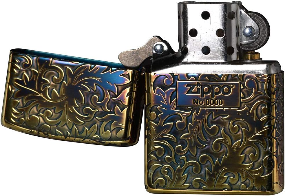 ZIPPO ライター ゴールド 唐草&amp;ロゴ 5面連続エッチング 2GI-Z5KARA2