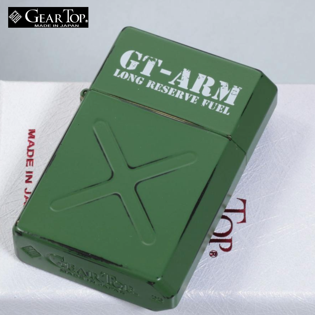 GEAR TOP GT-JC-GR Jerrycan Oil Lighter | Military Used Finish Made in Japan