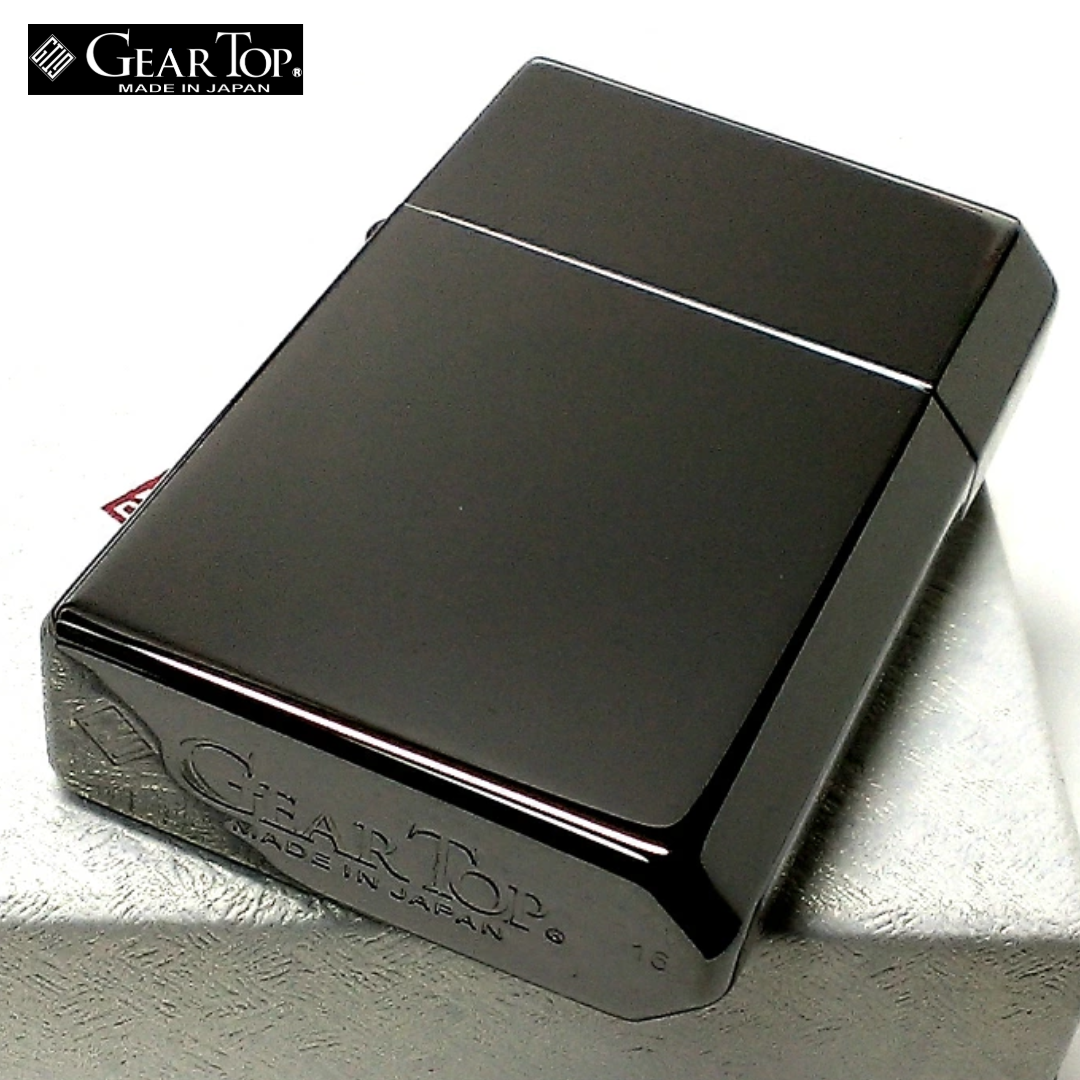 GEAR TOP GT1-04 Black Nickel Mirror Oil Lighter | GT-ARM Made in Japan