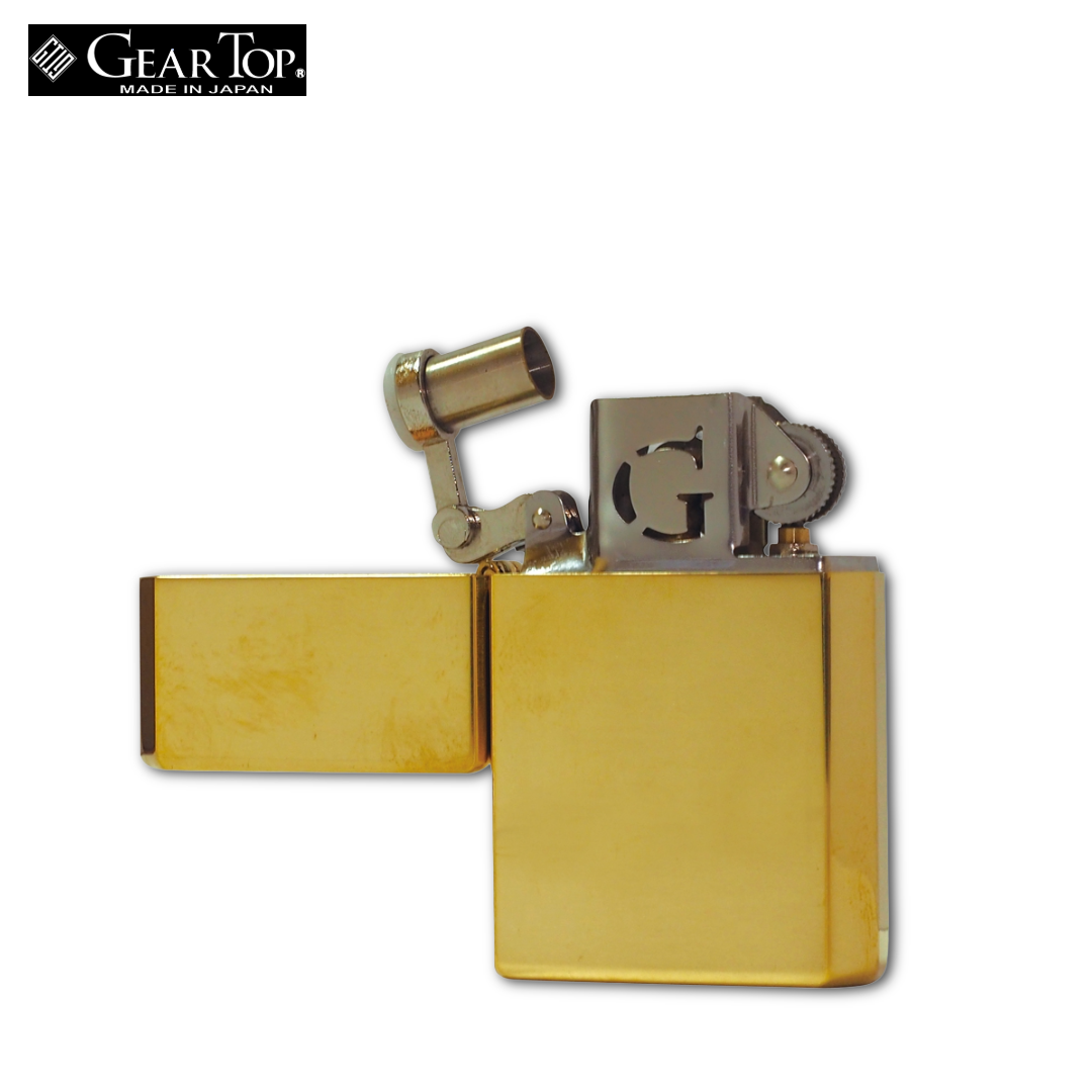 GEAR TOP GT1-07 Brass Mirror Oil Lighter | GT-ARM Made in Japan