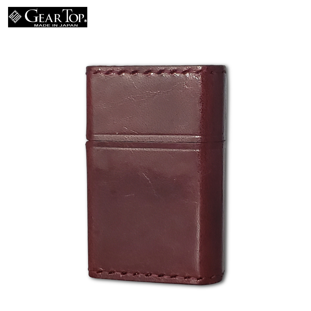 GEAR TOP GT5-06 Red Leather Oil Lighter | GT-ARM Made in Japan