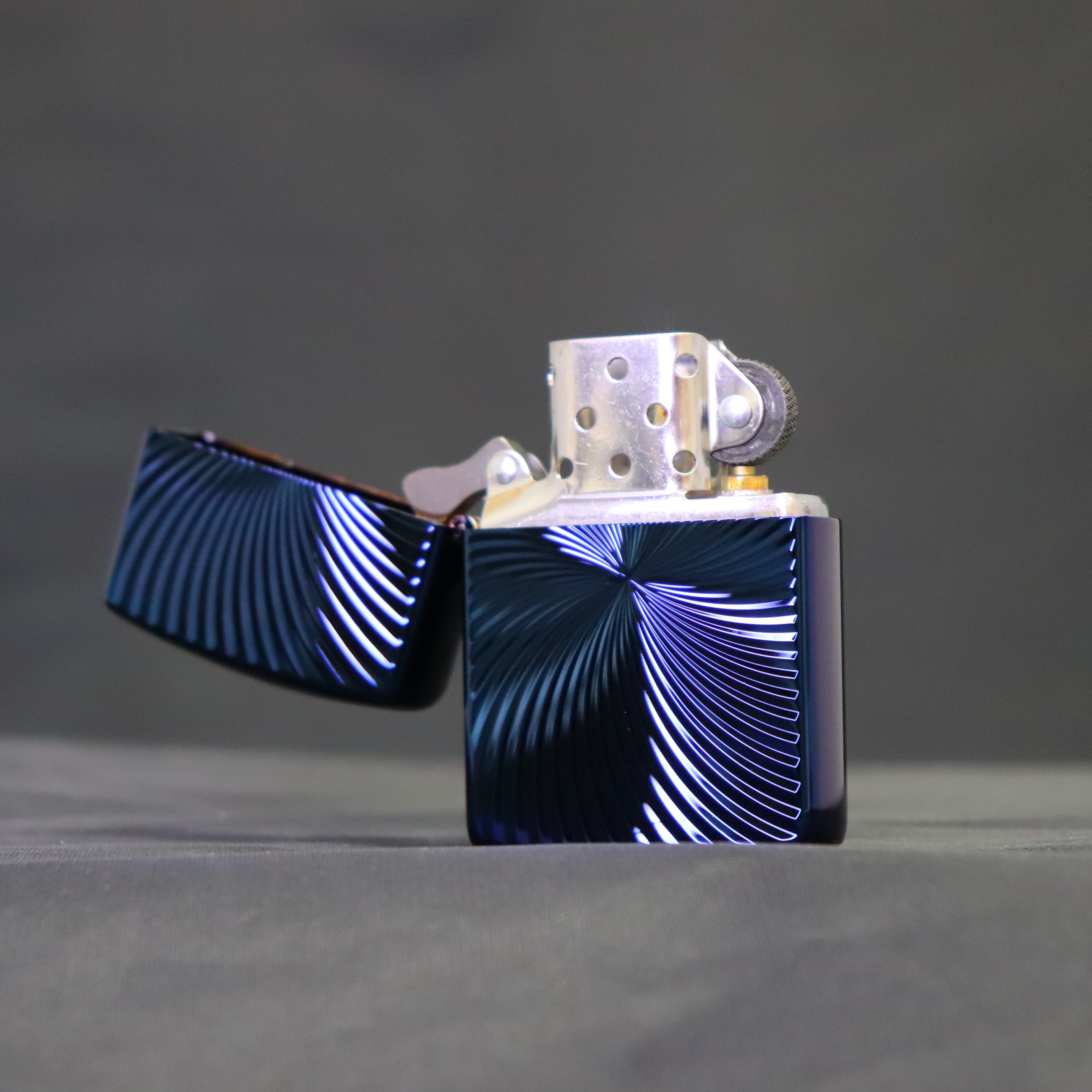 Zippo アーマー ウェーブ ブルー チタン ライター 62TIBL-WAVE – 両面