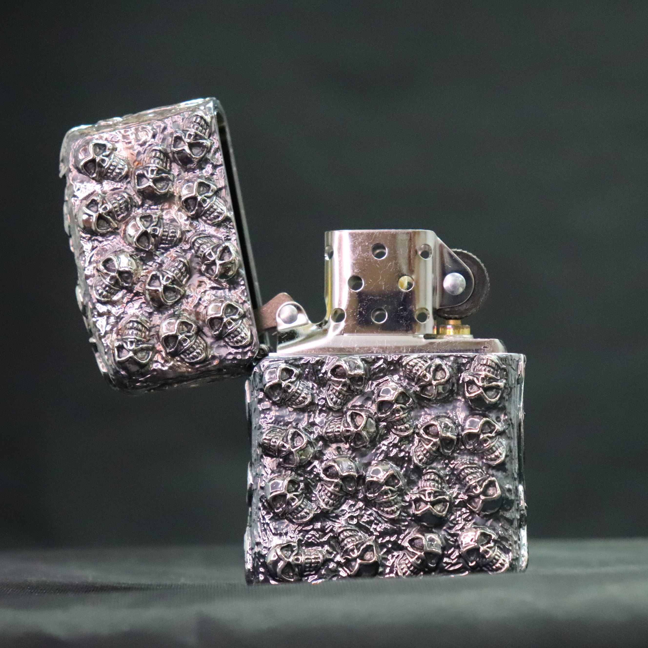 ZIPPO ライター スカルジャケット GI ゴールドイブシ