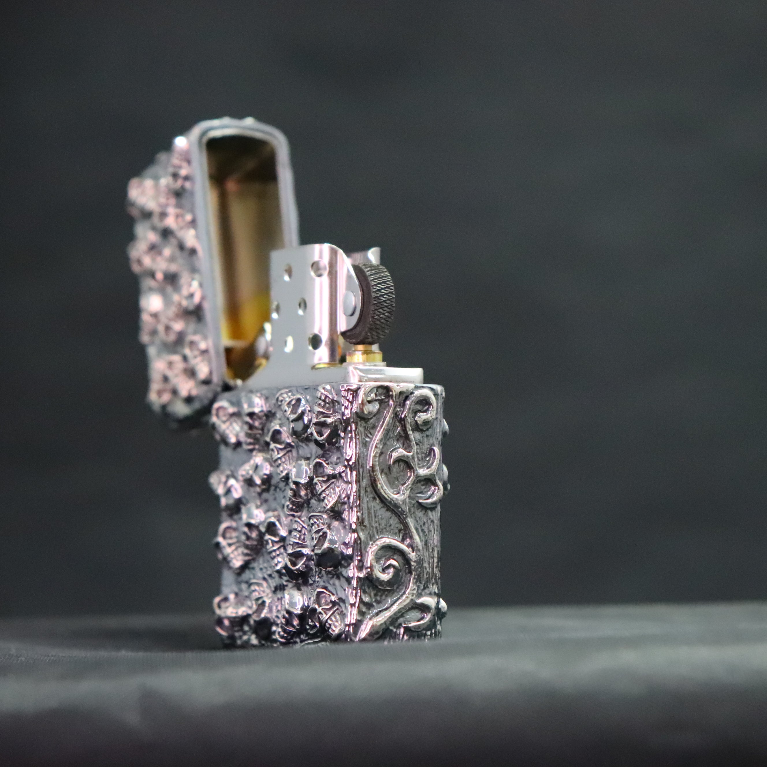 ZIPPO ライター スカルジャケット GI ゴールドイブシ