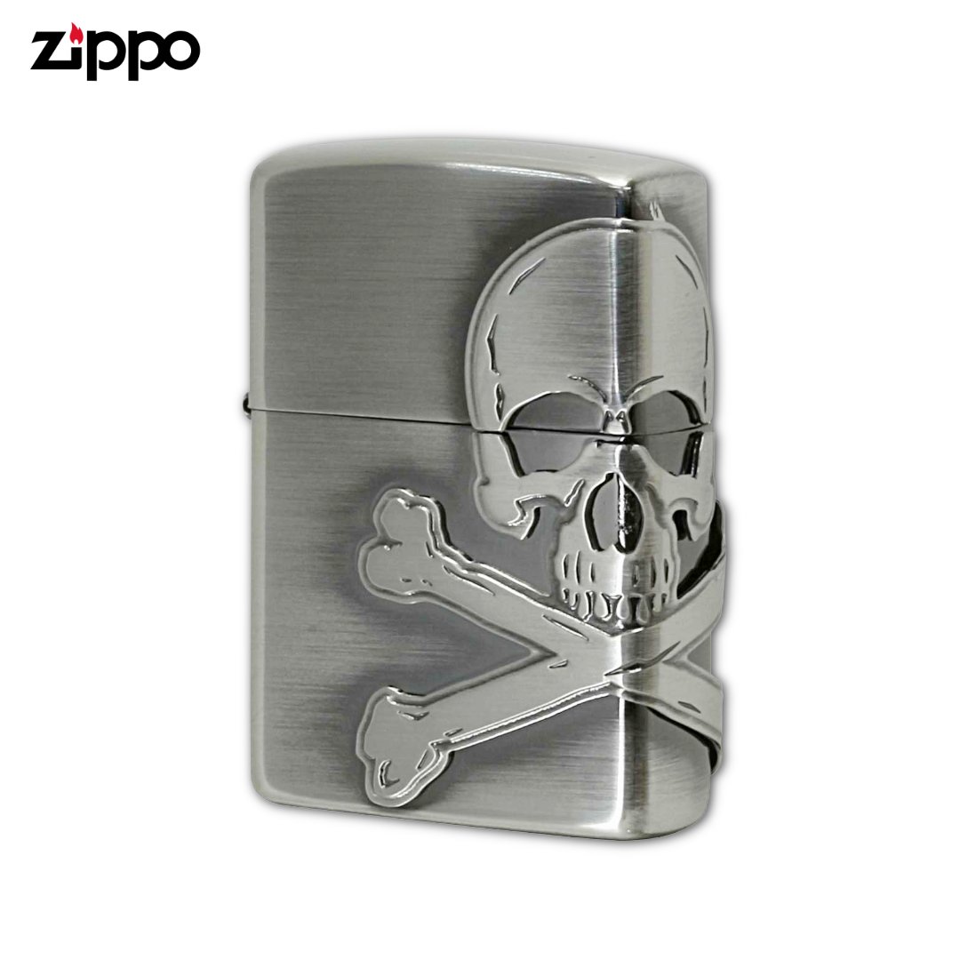 ZIPPO 2NI-SKULL スカル メタル ニッケルいぶし アンティーク仕上げ オイルライター 日本限定廃盤モデル