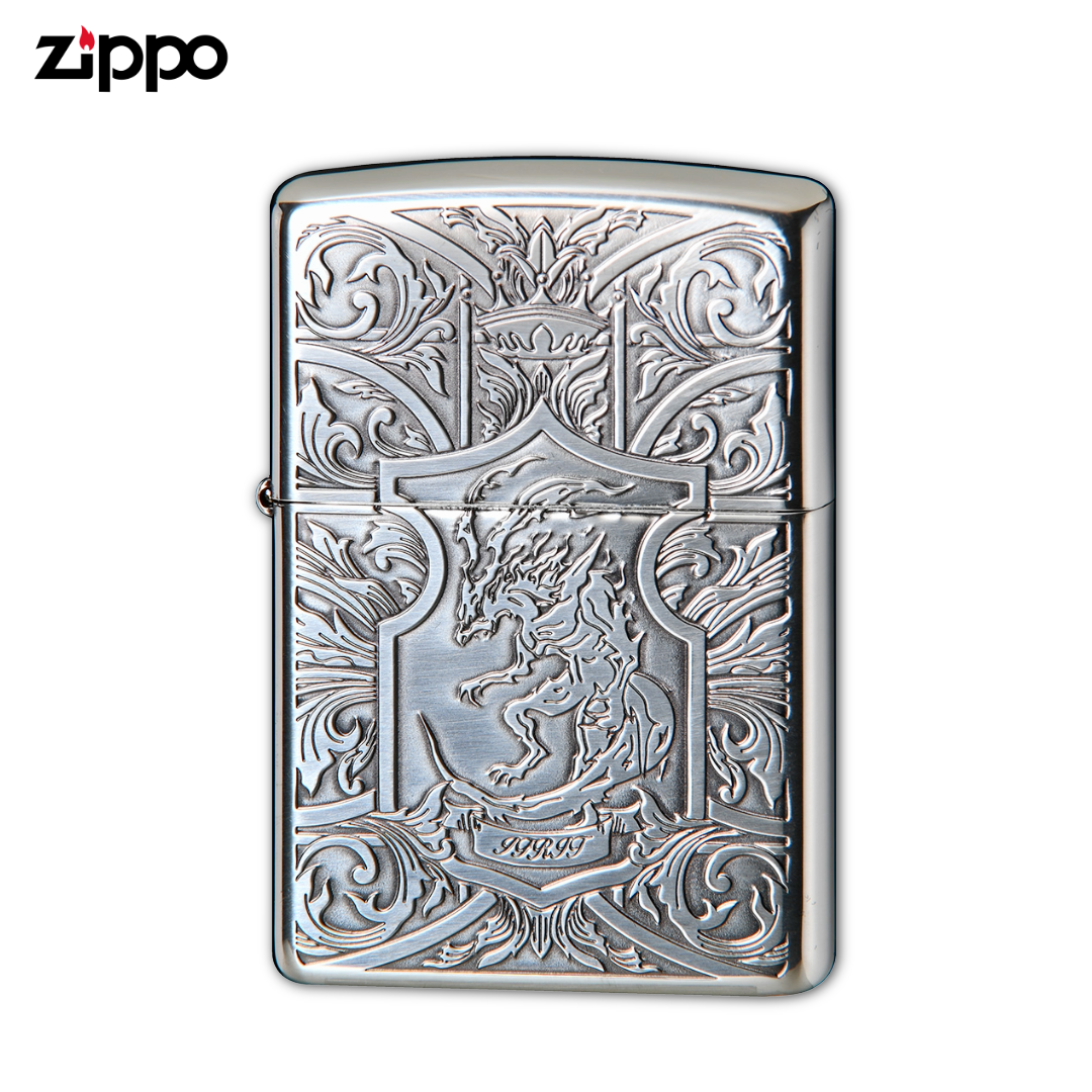 ZIPPO CREST 2SI-IFRIT Ifrit Silver Lighter – Flame Demon Emblem Windproof Zippo