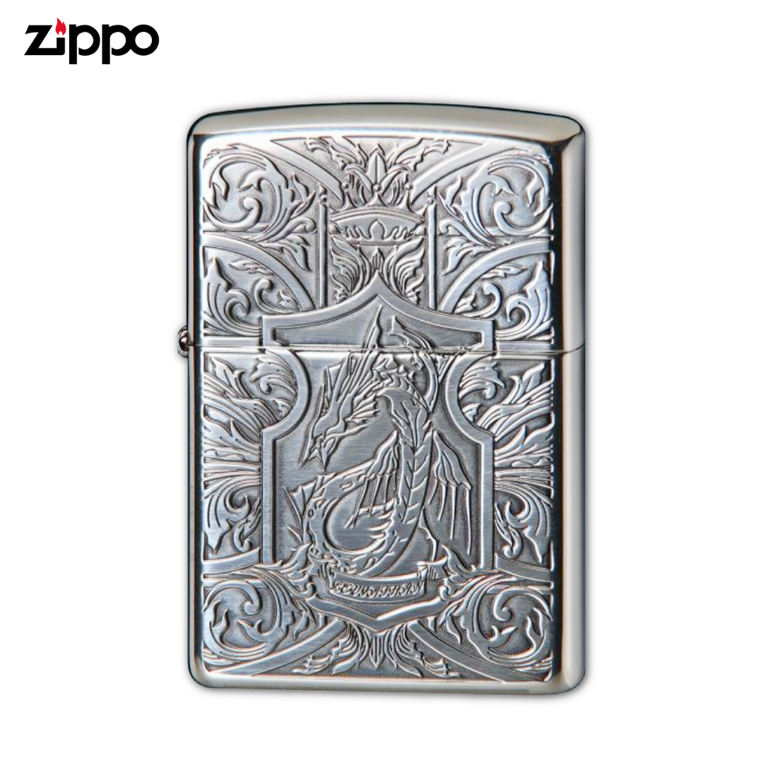 ZIPPO CREST 2SI-LEVIATHAN Leviathan Silver Lighter – Mythical Sea Demon Emblem Windproof Zippo