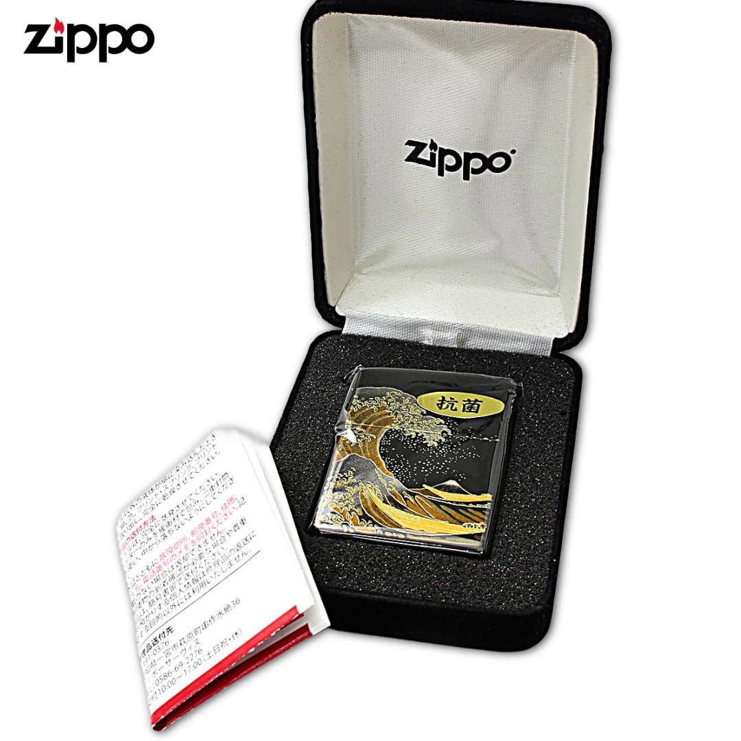 ZIPPO 2LA-NAMIFUJI 本金蒔絵 波富士 ライター – 日本の伝統工芸品