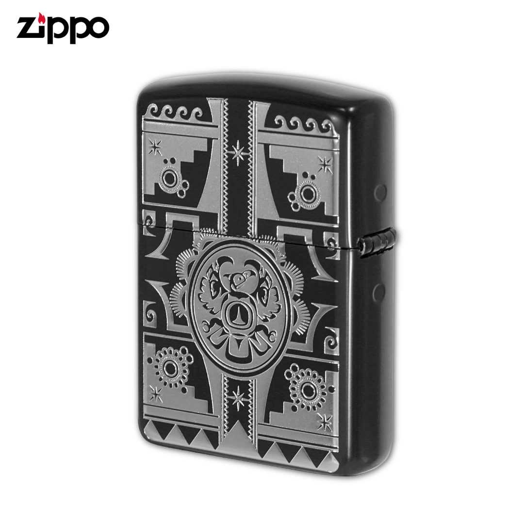 ZIPPO インディアンスピリットイーグル アーマーブラックライター オニキス＆ターコイズストーン付き – 限定生産 販売終了モデル