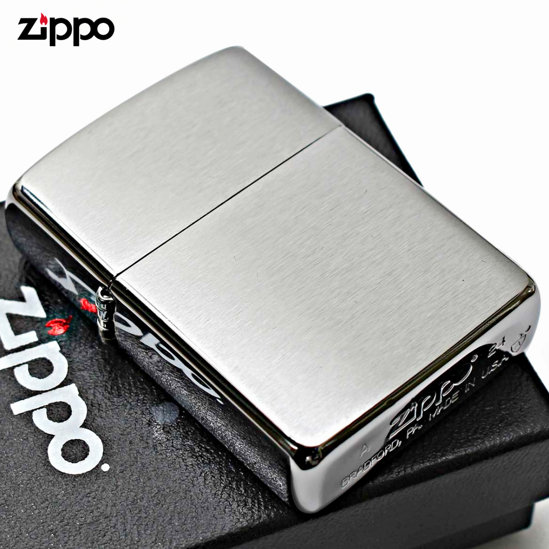 Zippo 162 Armor Brushed Chrome Lighter | Satin Finish