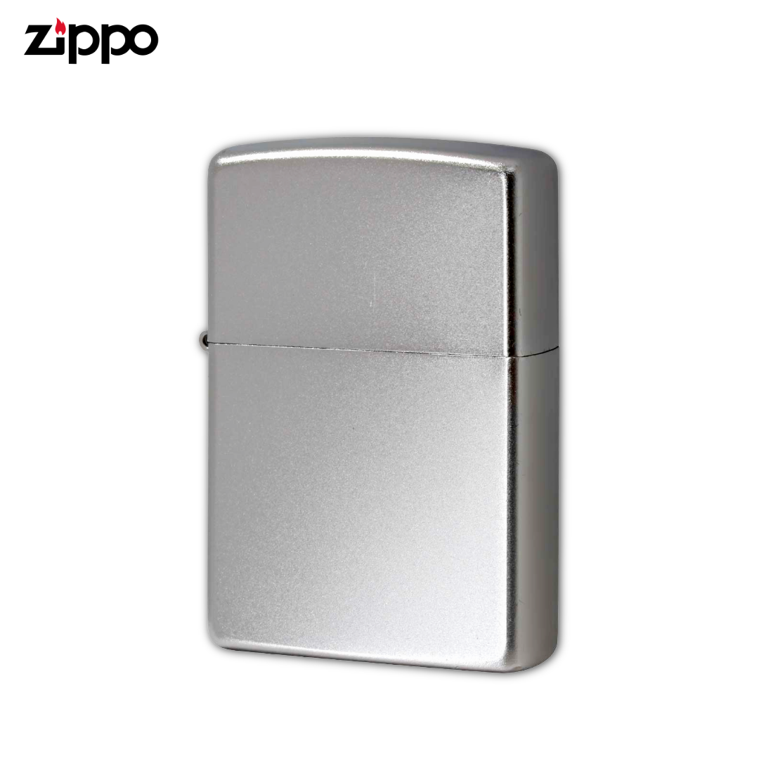 Zippo 205 Satin Chrome Lighter | Soft Brushed Sand Finish
