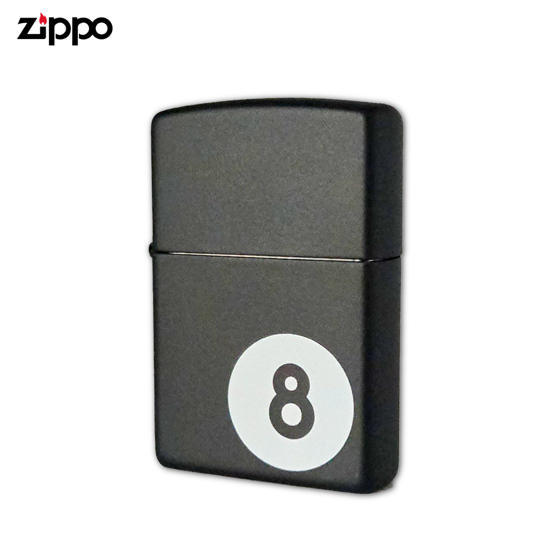 Zippo 28432 Eight Ball Black Matte Lighter | Billiards Design