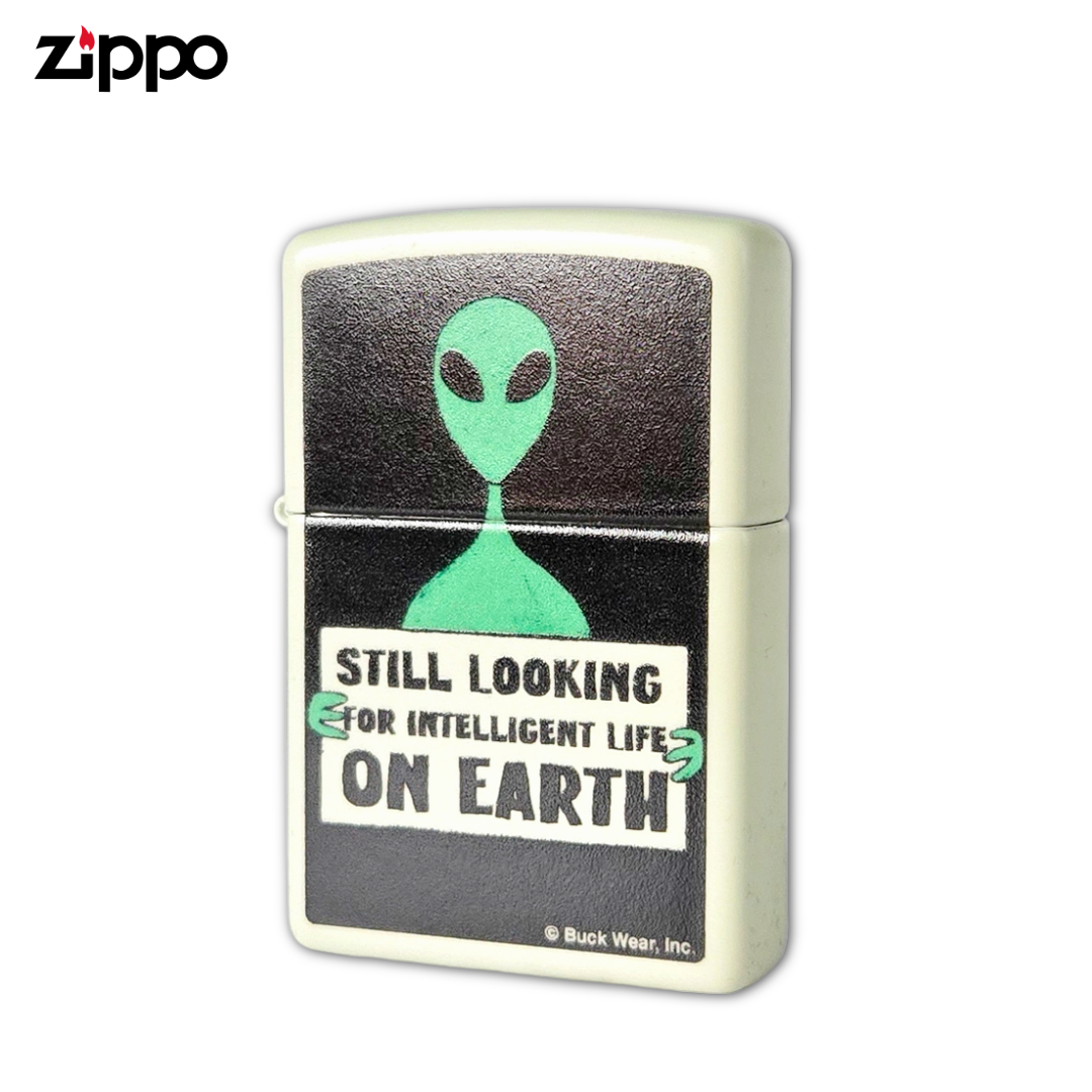 Zippo 46092 Buck Wear Intelligent Life Alien Lighter | Glow in the Dark
