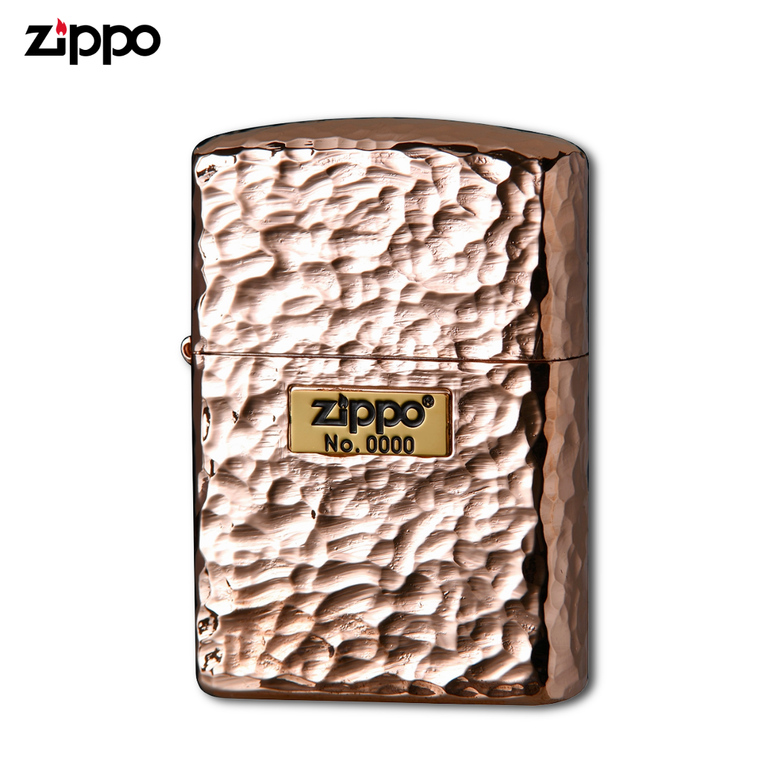 Zippo Armor 162PG-Z5HAMMER Hammered Pink Gold Plated Lighter – 5 Side Tsuchime Finish Serial Number