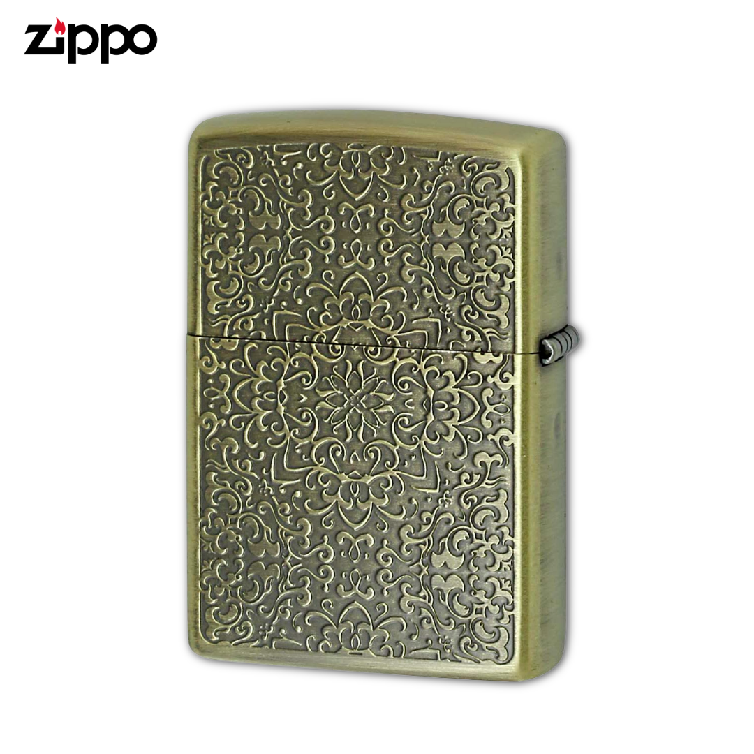 Zippo Infinity Antique Brass Lighter – Japanese Engraved Windproof Collectible ZIPPO
