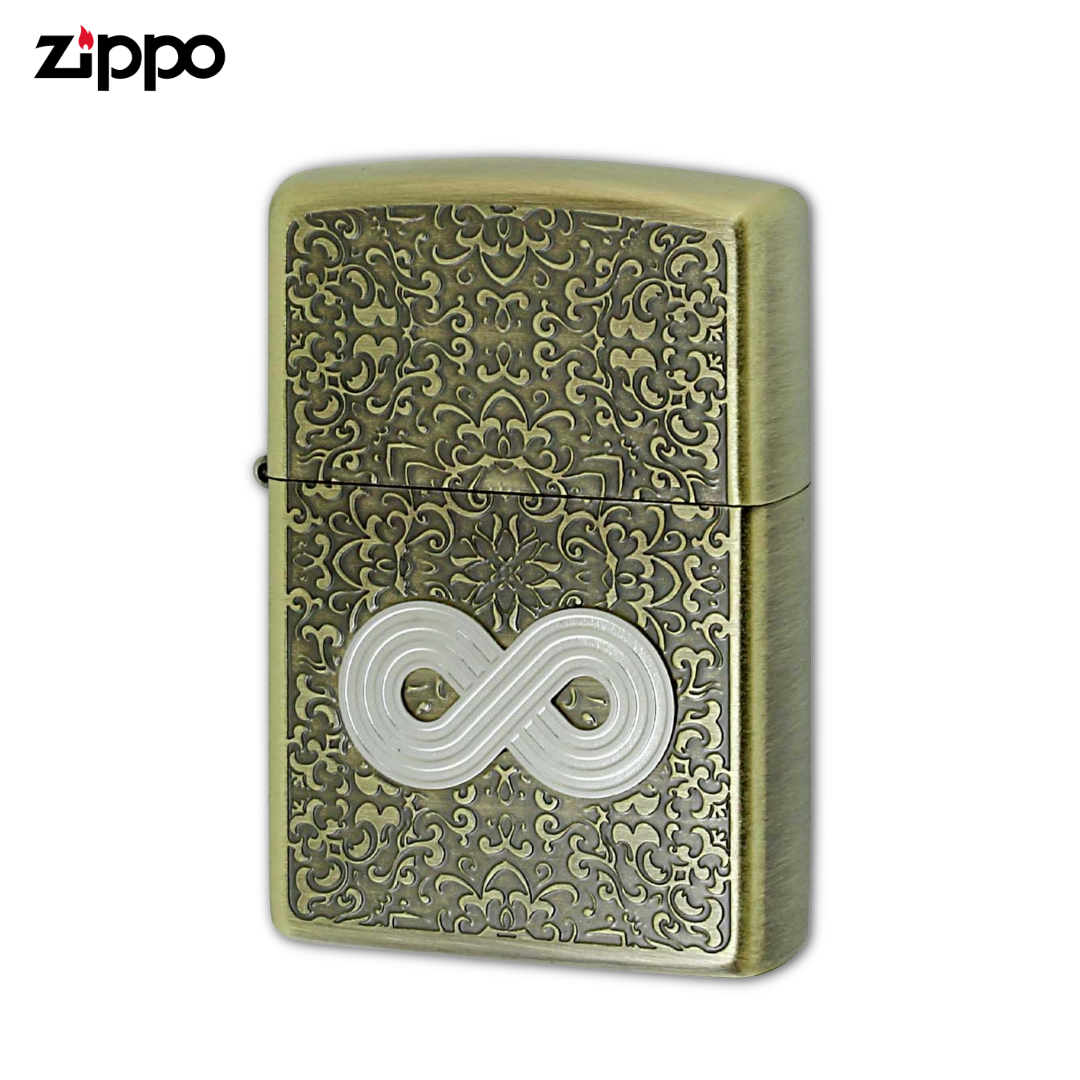 Zippo Infinity Antique Brass Lighter – Japanese Engraved Windproof Collectible ZIPPO