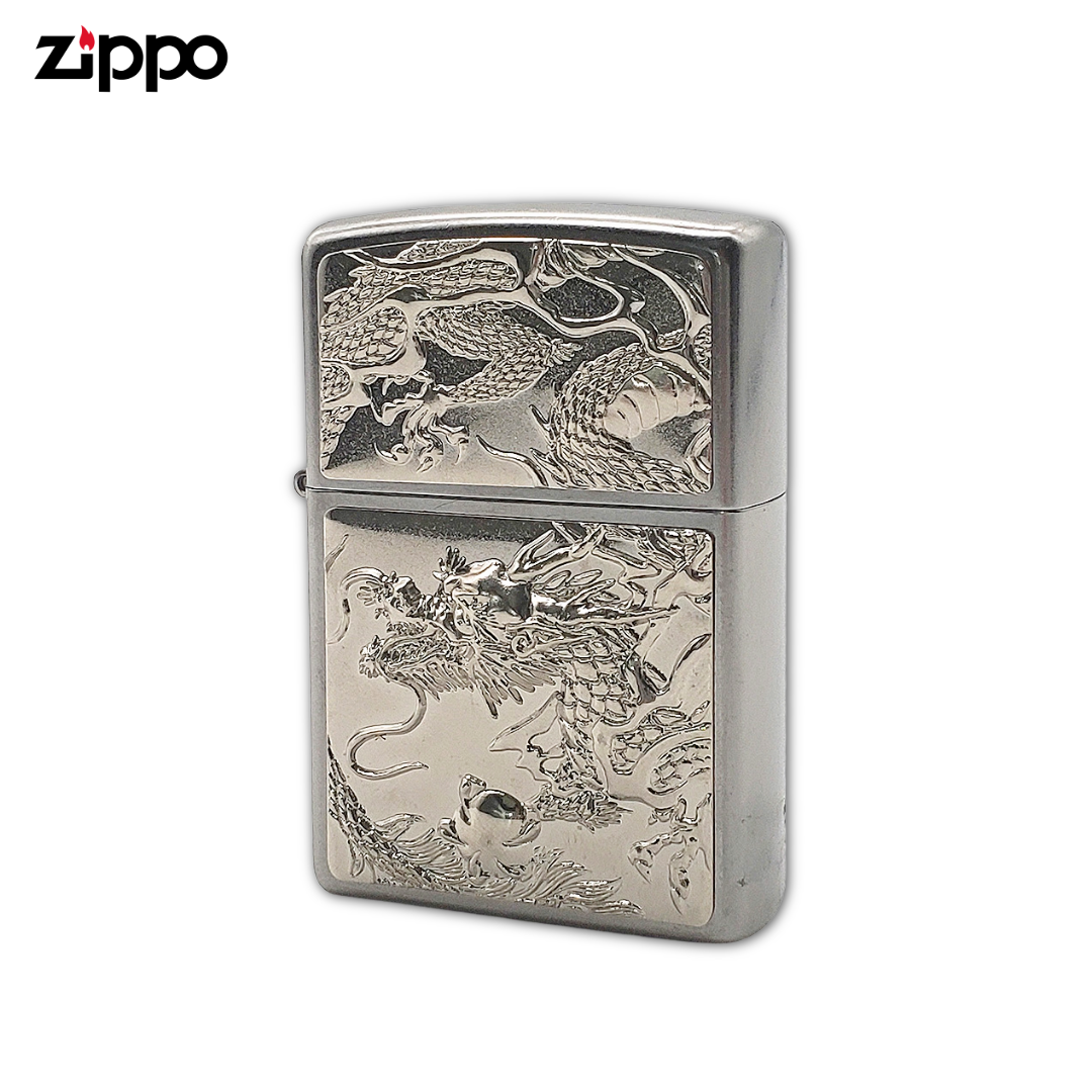 Zippo Z3D-DR NI 3D Dragon Electroformed Plate Lighter | Street Chrome 207