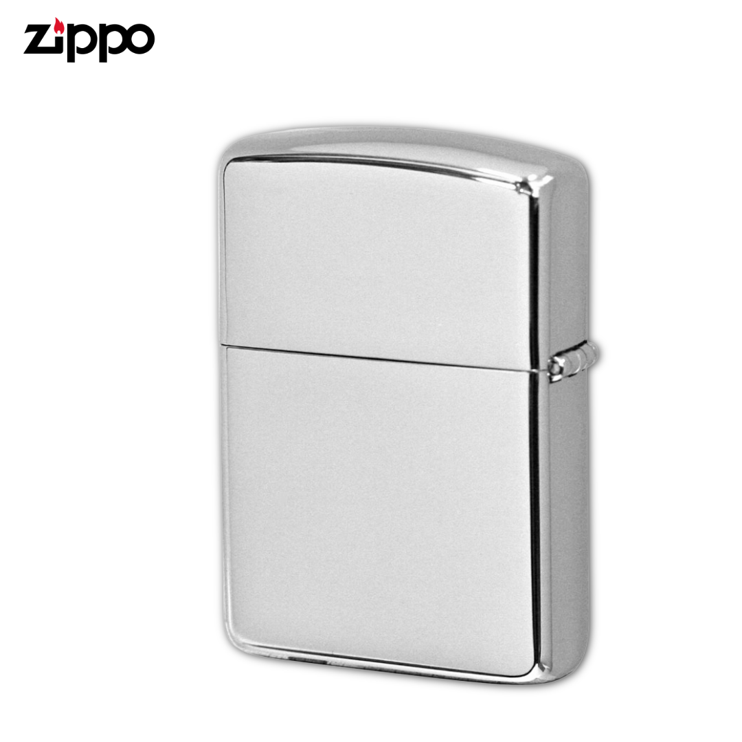 Zippo Armor Platinum Plated Lighter 16-PLAT – Mirror Polish Armor Case Windproof Zippo Made in USA