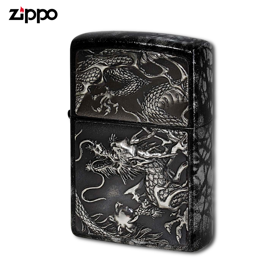 Zippo Rise Metal Dragon Silver