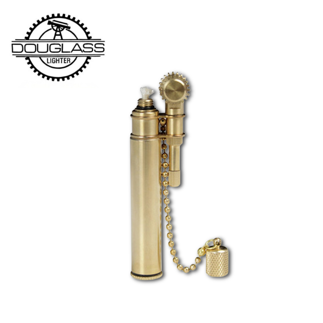 NEO by DOUGLASS No.1 Japanese Brass Oil Lighter | Screw-Type Chimney Cap – Made in Japan