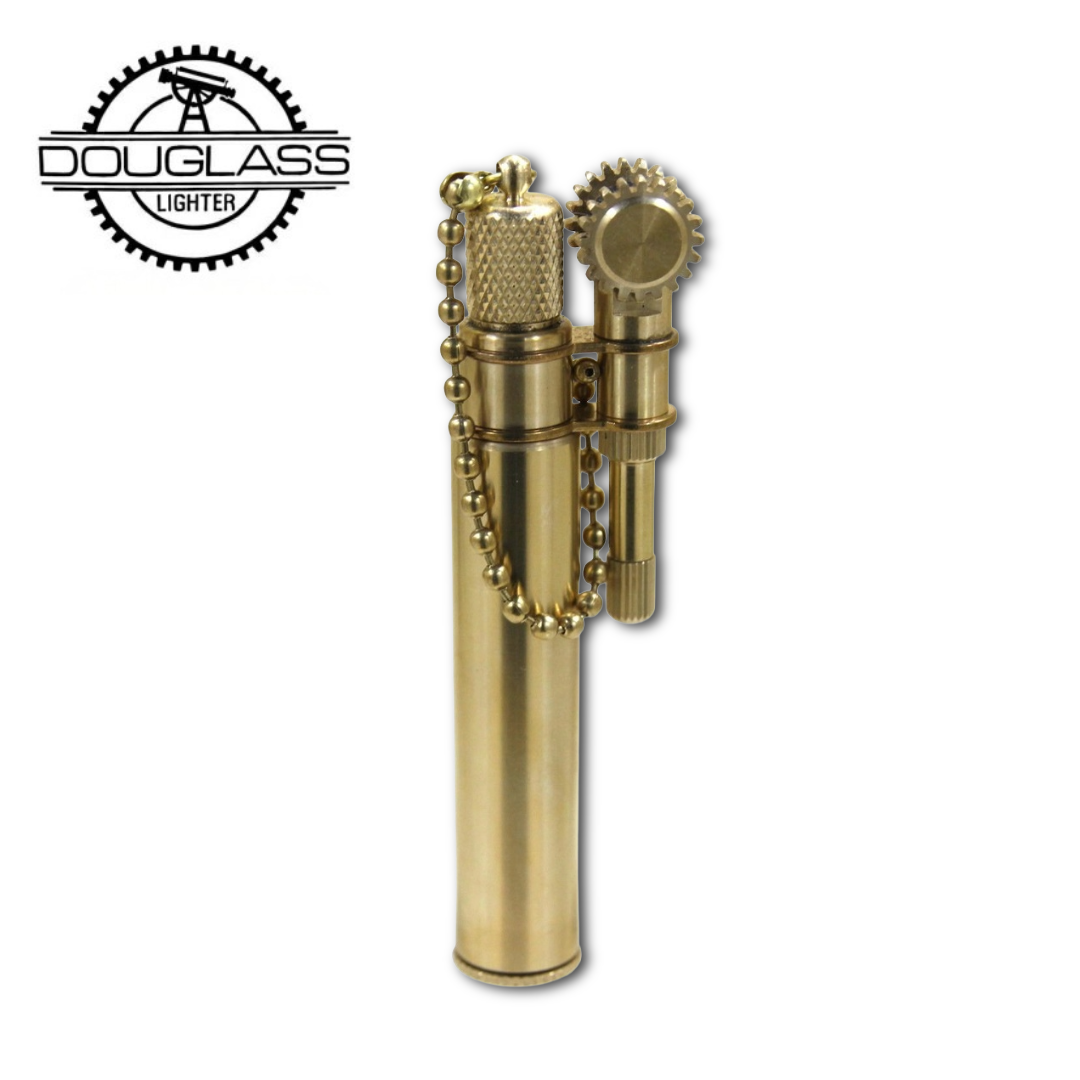 NEO by DOUGLASS No.1 Japanese Brass Oil Lighter | Screw-Type Chimney Cap – Made in Japan