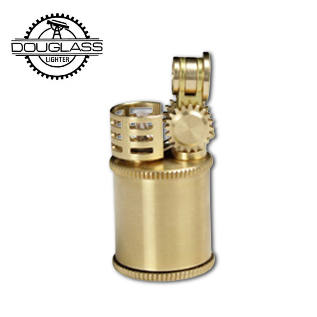 NEO by DOUGLASS No.4 Mini Japanese Brass Oil Lighter | One-Touch Opening – Made in Japan