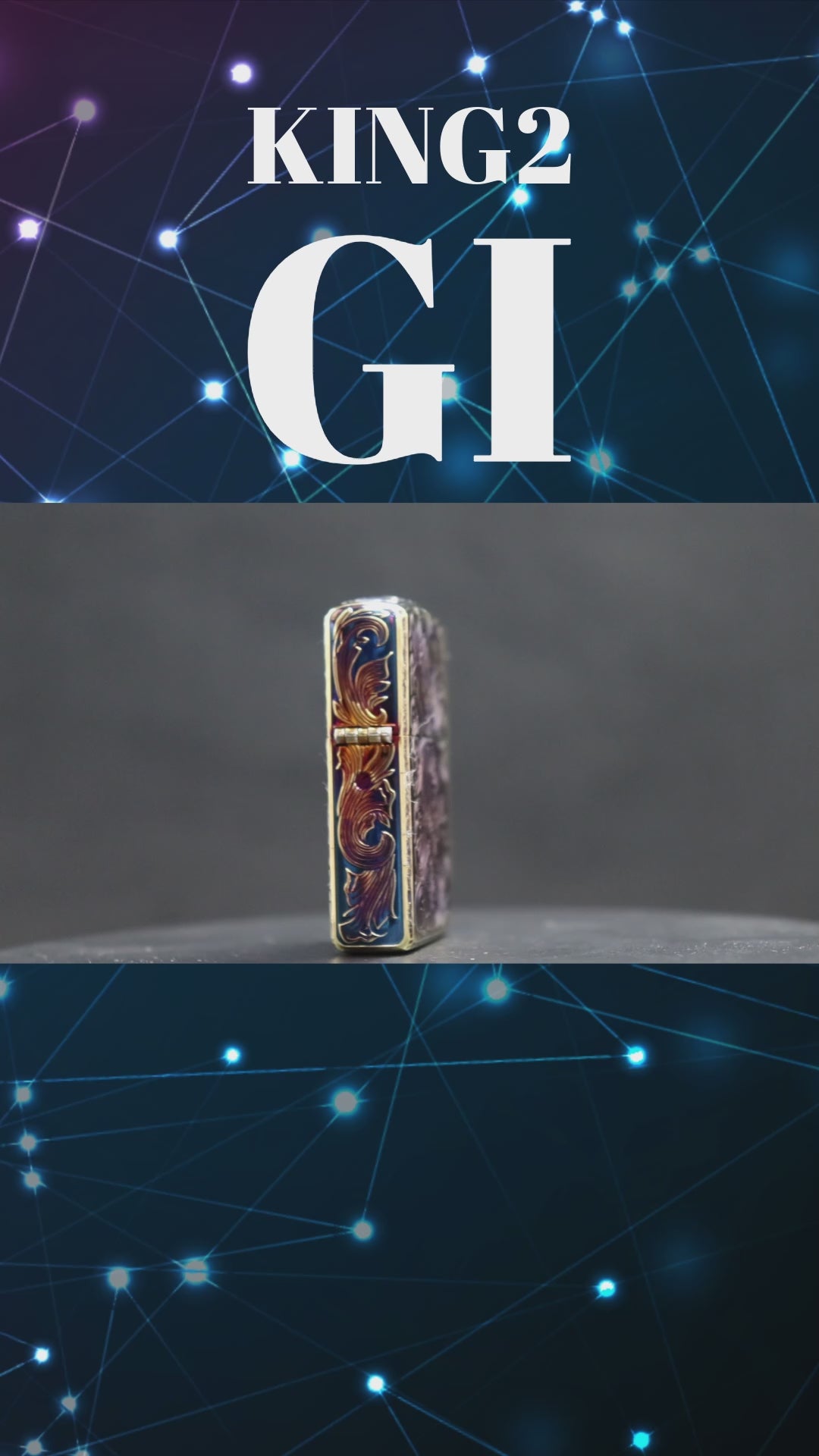 激レア当時物　ジパング　中央観光　サービストレイ　折りたたみ　ゴールドキング ZIPPO Armor King II GI Arabesque Gold Lighter – Five-Sided Engraved Ar